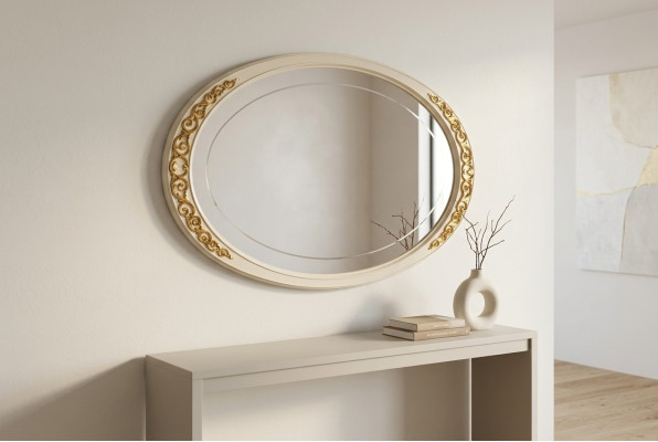 Design Lustro lustro ścienne Drewno Rama Lustro wiszące Luksusowe włoskie meble