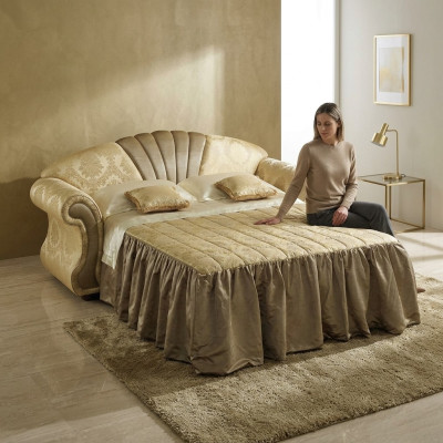 Sofa 2 miejsce do siedzenia Couch Design Podkładka Classic Włókienniczy Materiał Funkcja łóżka Couches