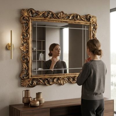 Classic Design Lustro Italian Meble lśniące ściany Szkło arredoclassic Nowość