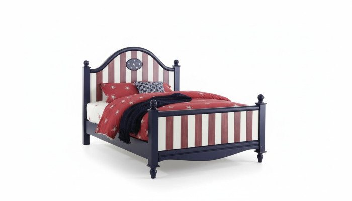 America Łóżko żłobek łóżka Sypialnia Drewno Prawdziwe drewno Meble Blue Design