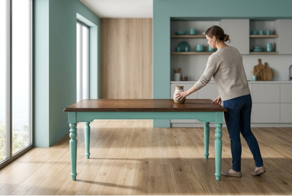 Stół obiadowy Tabela Grupa jadalnia salon Ustaw Drewno Design stoły 150cm Nowy