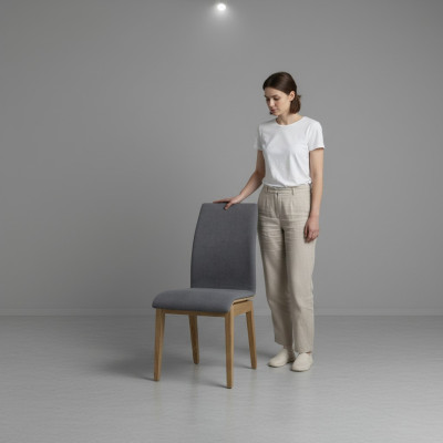 Krzesło Fotel Podkładka Krzesła Solidny Drewno Włókienniczy Drewno Fotel Skóra New Lounge