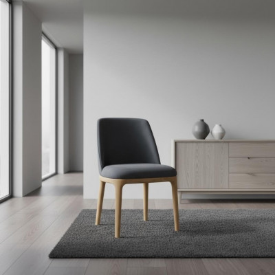 Design Krzesło Fotel Podkładka Krzesła Lounge Solidny Drewno Włókienniczy Fotel Nowy