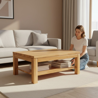 stolik kawowy drewniany stół Prawdziwe drewno Solidny Drewno Stolik Tabela 120x80 Stoliki do kawy