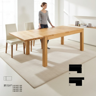 Tabela Stół obiadowy Massive Meble jadalnia 180x90cm Prawdziwe Drewno Lite drewno Nowe stoły