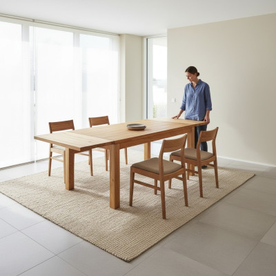 Stół obiadowy Drewno stoły Living Jadalnia Pokój Tabela Solidne drewno 180x90cm Stoły do ​​jadalni Solidny