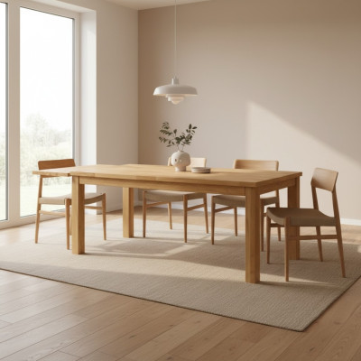 Stół obiadowy Drewno stoły Living Jadalnia Pokój Tabela 180x90cm Stoły do ​​jadalni Solidny Solidne drewno
