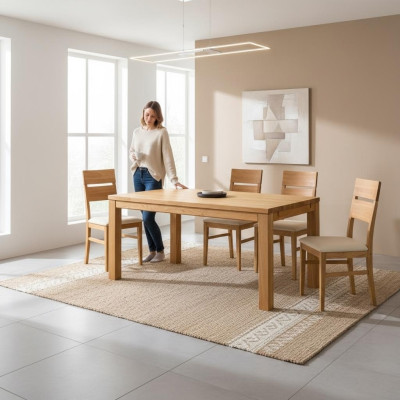 Tabela Stół obiadowy Massive Meble jadalnia 200x100cm Prawdziwe Drewno Lite drewno Nowe stoły