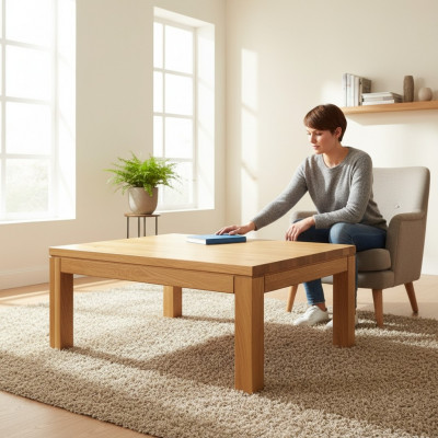 stolik kawowy Sofa stoły Bok sofy Tabela Oryginalne Drewno Massive Meble 120x80cm