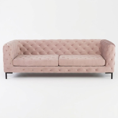 Chesterfield Sofa Couch Podkładka Materiał Skóra Couchen Podkładka Ustawić 3-osobową
