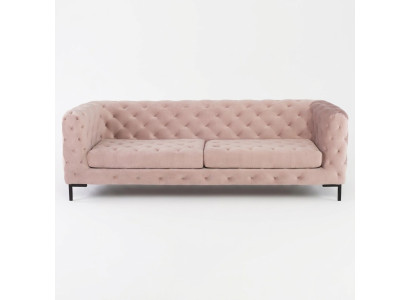 Chesterfield Sofa Couch Podkładka Materiał Skóra Couchen Podkładka Ustawić 3-osobową