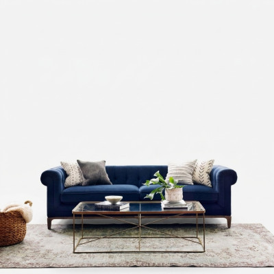 Chesterfield Sofa Kanapa Podkładka Skóra Materiał Kanapy Podkładka Ustawić 4-osobową