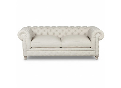 Biała Podkładka Chesterfield 3-miejsce do siedzenia luksusowa sofa do salonu