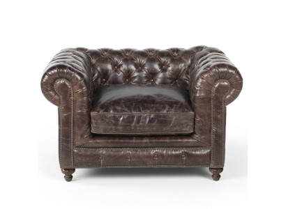 jvmoebel ® - Sofa z skóry - Brązowy fotel tapicerowany - Jednoosobowy zestaw mebli do salonu