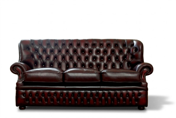 Brown Chesterfield 3-miejsce do siedzenia w designerskiej kanapie do salonu w stylu Antyka