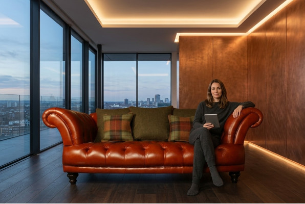 Brązowa Skóra Chesterfield Sofa Kanapa Podkładka Materiał kanapy Ustawić 3 miejsce do siedzenia Nowe