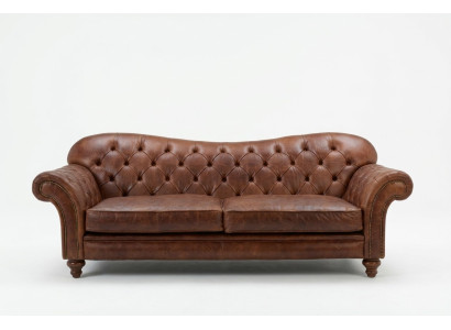 Luksusowa Kanapa do Salonu Chesterfield Brązowa Sofa Siedziba Podkładka Włókienniczy Kanapy Nowe