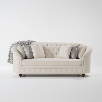 Beżowa Royal Couch - Luksusowe Meble Chesterfield Podkładka Design Meble
