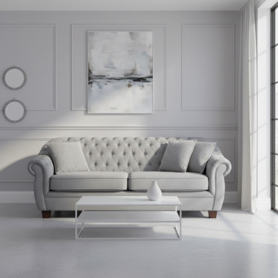 Chesterfield Sofa Couch Podkładka Materiał Kanapy Podkładka Ustawić 3-osobową
