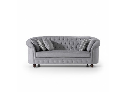 Chesterfield Sofa Couch Podkładka Materiał Skóra Couchen Podkładka Ustawić 3-osobową