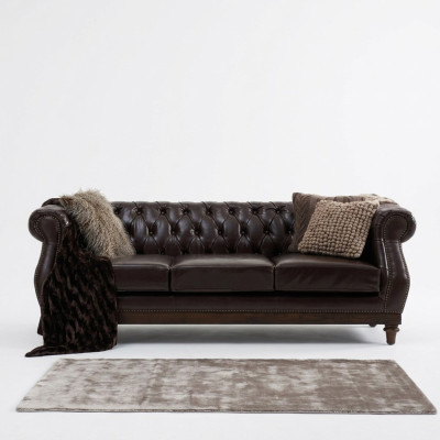 Chesterfield Designer Brown 3-miejsce do siedzenia Luksusowa Sofa do Salonu