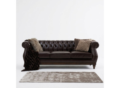 Chesterfield Designer Brown 3-miejsce do siedzenia Luksusowa Sofa do Salonu