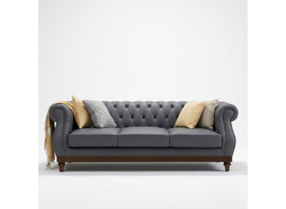 Chesterfield Sofa Couch Podkładka Skóra Kanapy Materiał Podkładka Ustawić