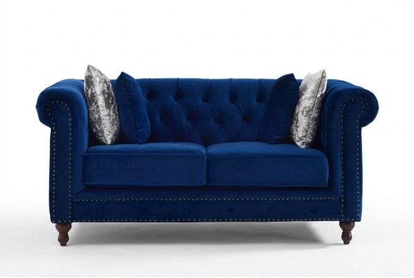 Chesterfield Sofa Kanapa Tapicerka Materiał Skórzana Sofa Zestaw 2-osobowy