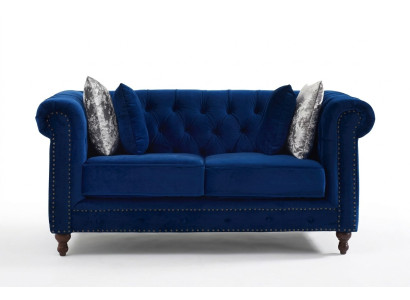 Chesterfield Sofa Kanapa Tapicerka Materiał Skórzana Sofa Zestaw 2-osobowy