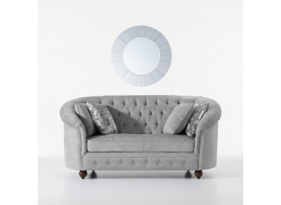 jvmoebel ® - Meble wiejskie, sofa designu - Chesterfield, szary, tkanina, nowe.