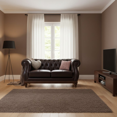 Skórzana sofa Chesterfield Mens Club Couch Tapicerka Dwuosobowa Brązowa NOWA jvmoebel ®