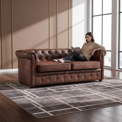 Luksusowa sofa Chesterfield w salonie