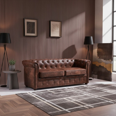 Luksusowa sofa Chesterfield w salonie