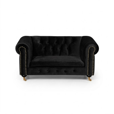 Chesterfield 2-osobowa klasyczna luksusowa sofa w stylu barokowym i rokoko z tkaniny i skóry