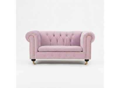 Różowy Kanapa Chesterfield Sofa Tapicerka Materiałow Leder Kanapy Tapicerowane Nowe