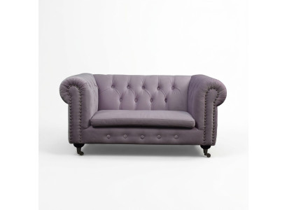 Chesterfield 2 osobowa Klasyczna luksusowa sofa barokowa Rokoko z tkaniny i skóry