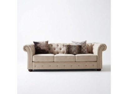 Meble w stylu wiejskim - Chesterfield Sofa Siedziba Ustawić 3+2 Zestaw Materiał