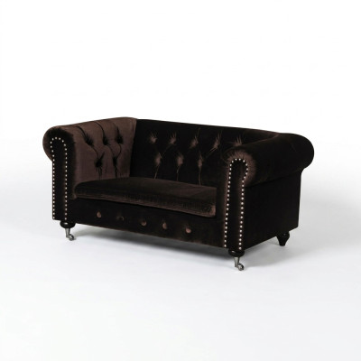 jvmoebel ® - Sofa skórzana kanapa Royal brązowa tapicerka dwuosobowa zestaw kanapowy nowy