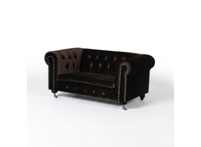 jvmoebel ® - Sofa skórzana kanapa Royal brązowa tapicerka dwuosobowa zestaw kanapowy nowy