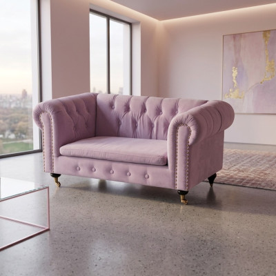 jvmoebel ® Sofa z naturalnej skóry - Różowy nowy zestaw kanapowy z drewnem tapicerowanym trzyosobowy