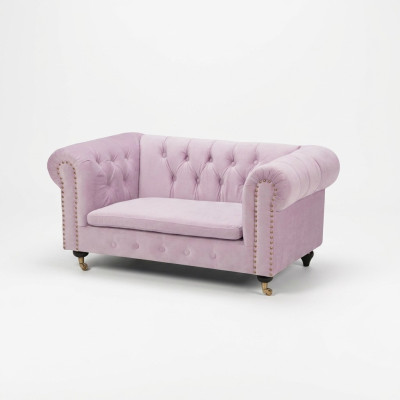 jvmoebel ® Sofa z naturalnej skóry - Różowy nowy zestaw kanapowy z drewnem tapicerowanym trzyosobowy