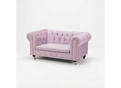jvmoebel ® Sofa z naturalnej skóry - Różowy nowy zestaw kanapowy z drewnem tapicerowanym trzyosobowy