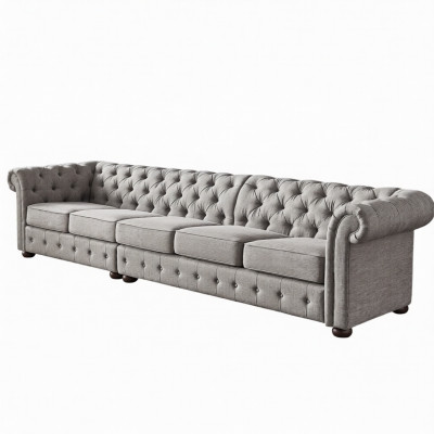 Chesterfield Living Room Podkładka Meble Sofa Kanapa Pięcioosobowa Włókienniczy