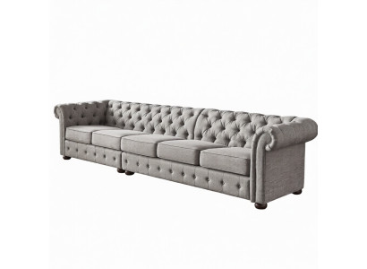 Chesterfield Living Room Podkładka Meble Sofa Kanapa Pięcioosobowa Włókienniczy