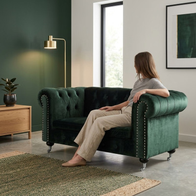 Chesterfield 2-osobowa klasyczna luksusowa sofa barokowa w stylu rokokowym, tapicerowana skórą i tkaniną, nowa.