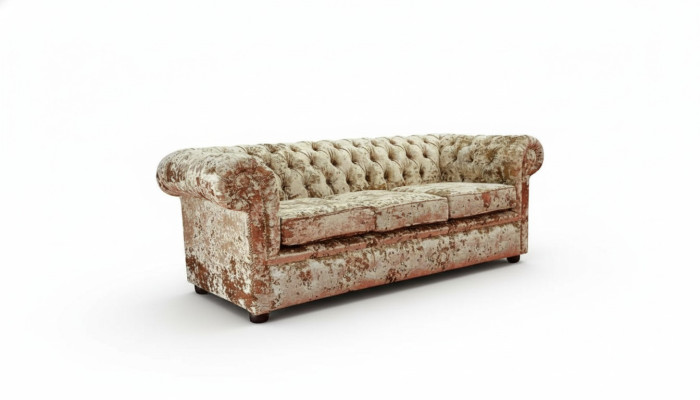 Designerska sofa do salonu - Pokrycie Włókienniczy Aksamit Materiał - Klasyczna kanapa