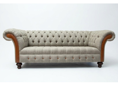 Chesterfield 3 osobowa klasyczna luksusowa barokowa sofa Rokoko sofa tekstylna