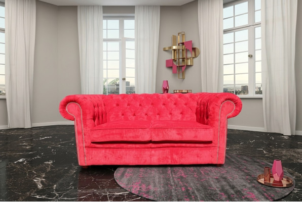 jvmoebel ® Sofa Skórzana Kanapa - Design Tapicerka Dwuosobowa Kanapa w Garniturze Czerwona Nowa