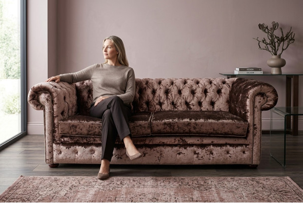 Chesterfield 5-osobowa klasyczna luksusowa barokowa sofa w stylu rokoko z kanapą włókienniczą Skóra