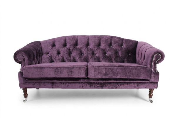 Barokowa Sofa Rokokowa Włókienniczy Aksamit Chesterfield - designerskie kanapy